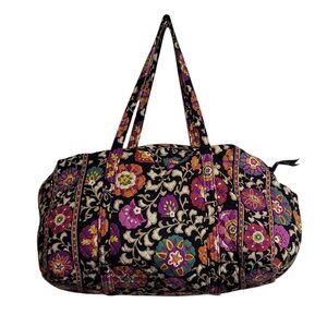 Vera Bradley Large Duffel Bag Suzani Retired 2011 Travel Quilted Cotton Gym